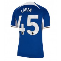 Camiseta Chelsea Romeo Lavia #45 Primera Equipación Replica 2023-24 mangas cortas
